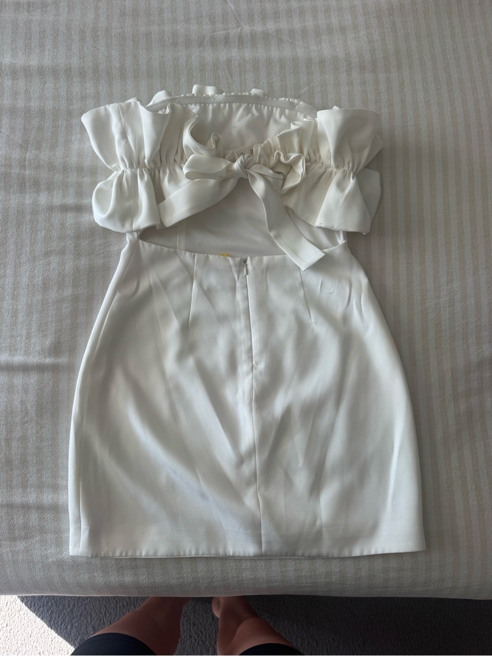 DO+BE White Strapless Ruffle Mini Dress - Picture 2 of 7